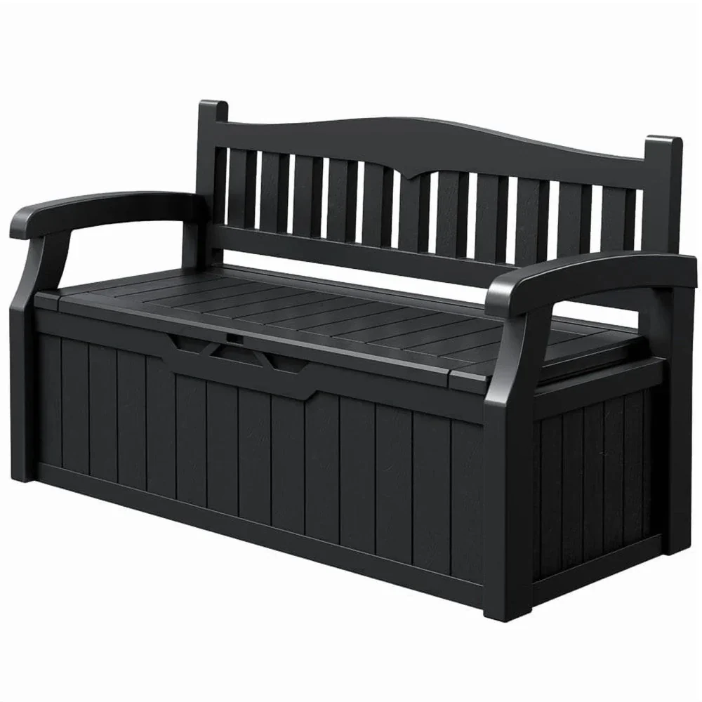 Devoko 82 Gallon Storage Patio Bench and Deck Box Organization Storage Combi for Patio,Garden