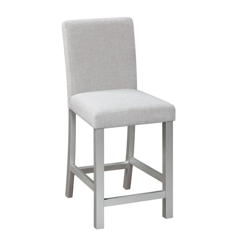 Modern 5-Piece Dining Set with Square Counter Height Table & 4 Upholstered Chairs