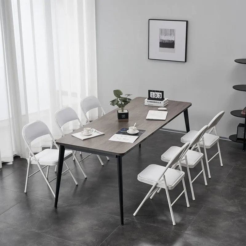 Elegant Foldable Iron & PVC Chairs for Convention & Exhibition White
