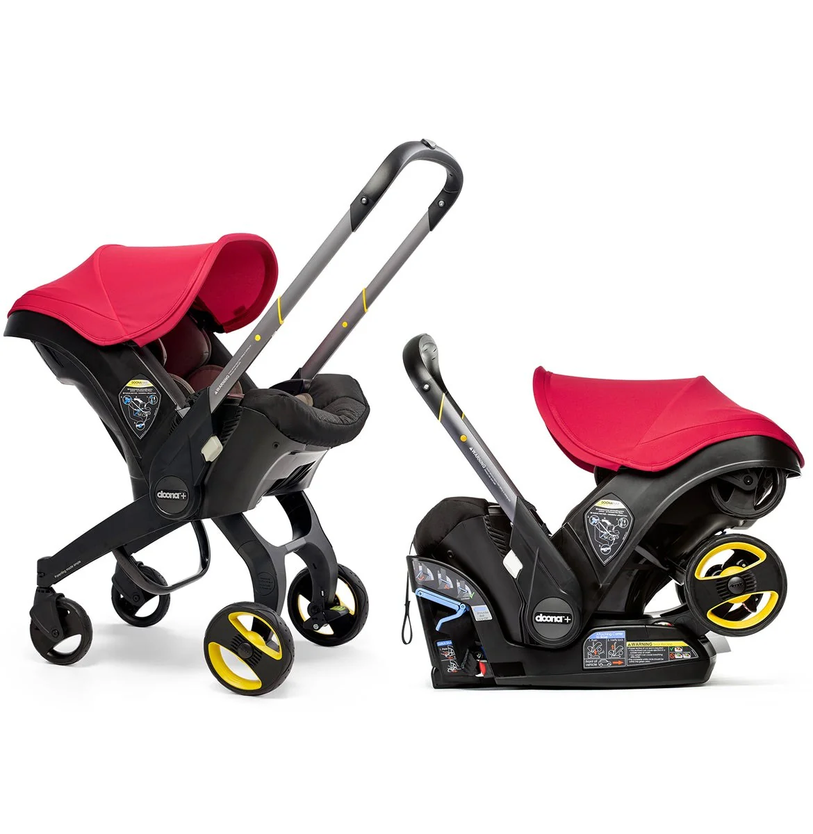 Stroller combination consisting of infant car seat and LATCH base (model year 2025) – Midnight Edition | From car to stroller in seconds, airplane-compatible, including accessory bag - moniquejewelry