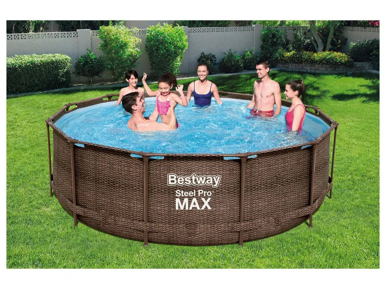 »Steel Pro Max™ DELUXE SERIES™« Framepool-Set, mit Filterpumpe und Leiter