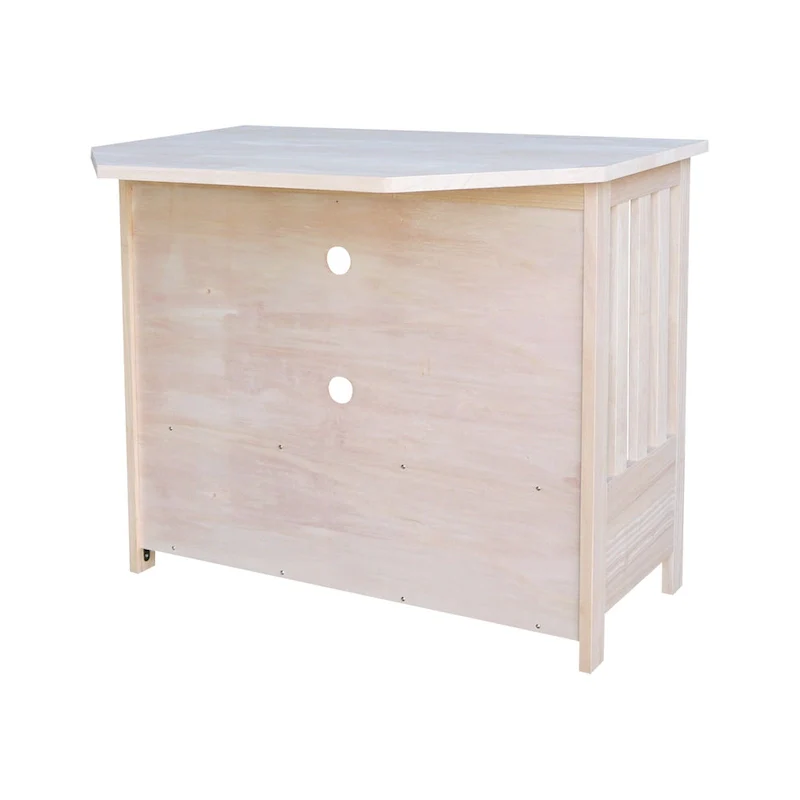 Solid Hardwood Mission Corner TV Stand