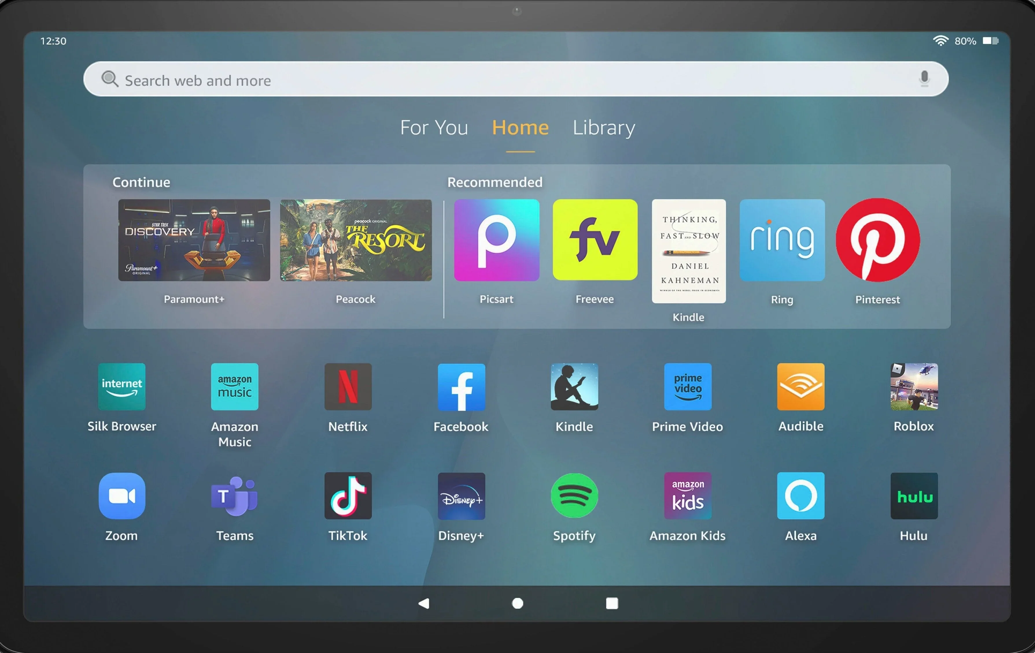 Amazon – Fire Max 11 tablet, vivid 11′′ display, octa core processor, 4 GB RAM, 14 hour battery life, 64 GB – Gray