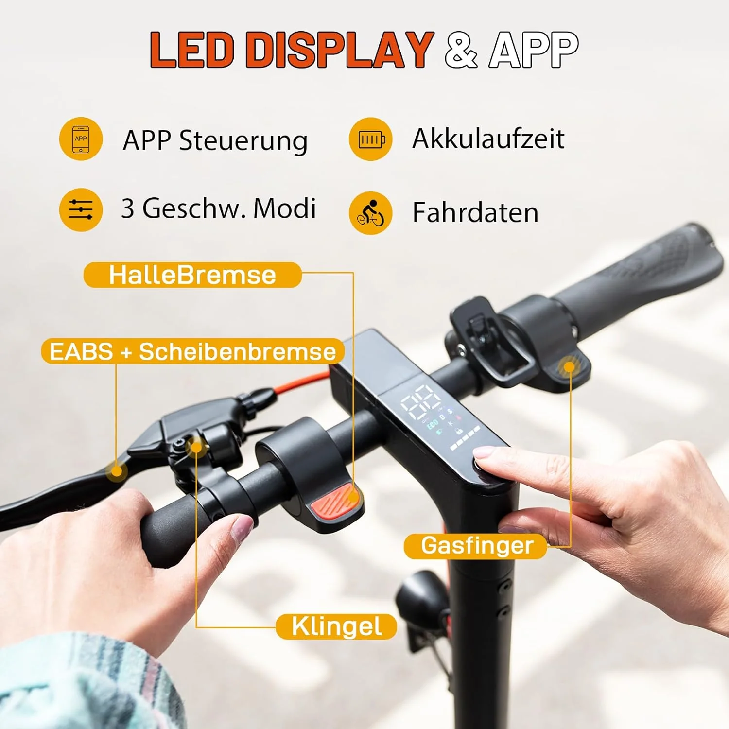 Evercross EV85F ABE E-Scooter mit 400W Motor