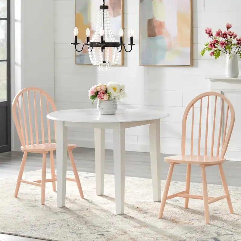 Simple Living Rollo Solid Wood 3-piece Drop-Leaf Dining Set
