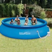 Summer Waves 15ft x 36in Quick Set Inflatable Outdoor Above Grounds