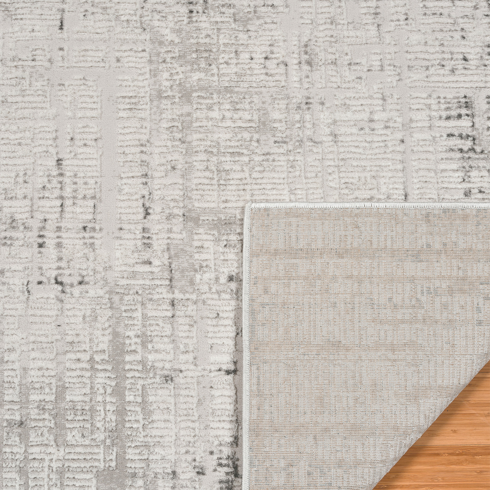 Divina Area Rug, Aloma Cream & Gray, 6'6" x 9'