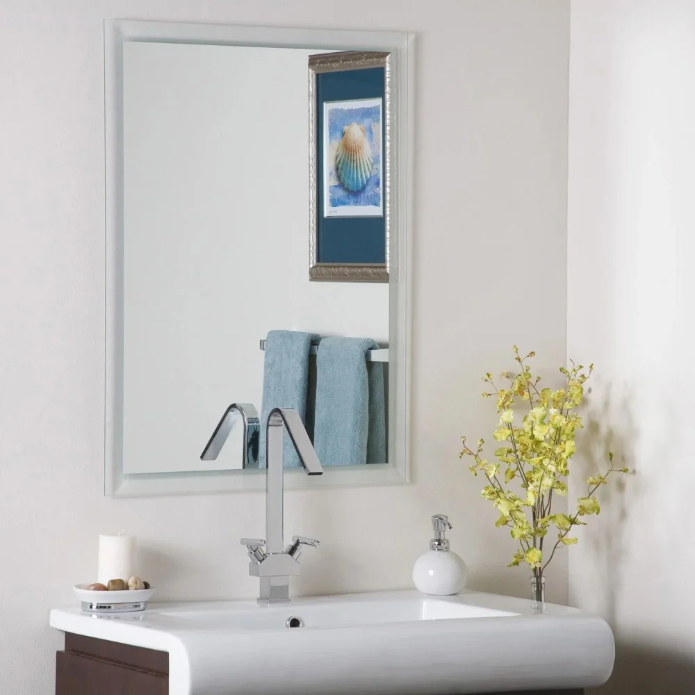 Frameless Etch Border Mirror