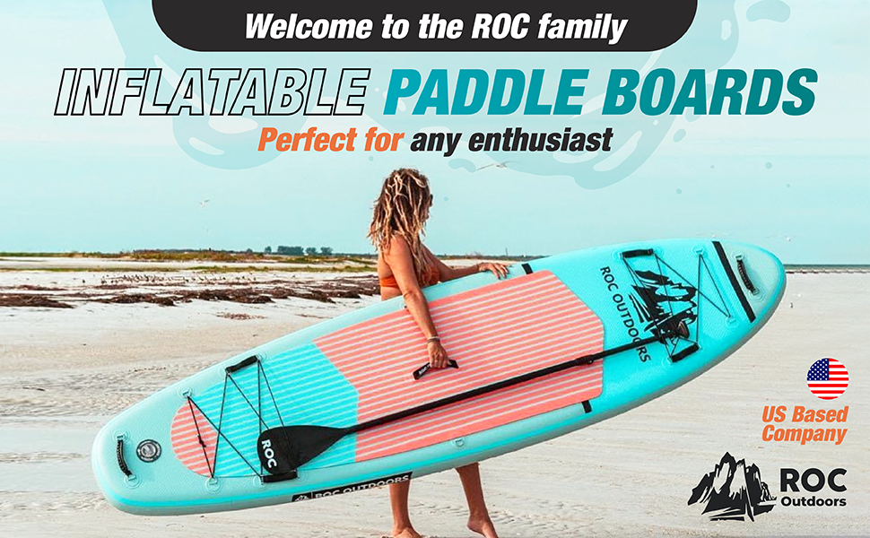 Person holding inflatable paddle board