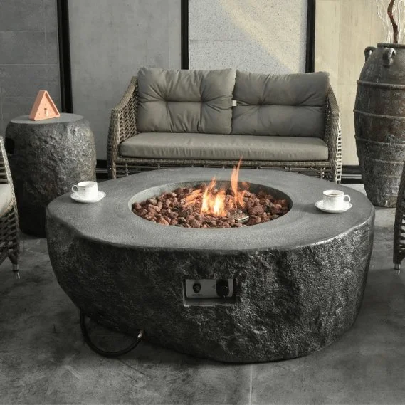 Elementi Boulder Outdoor Fire Pits Tables
