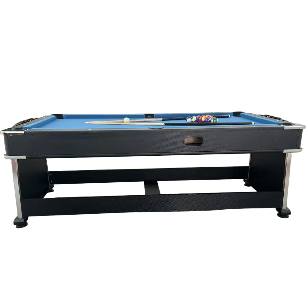 Eeeza 4 In 1 Multi-functional Game Table with Full Accessories for Home, MDF, 7Ft