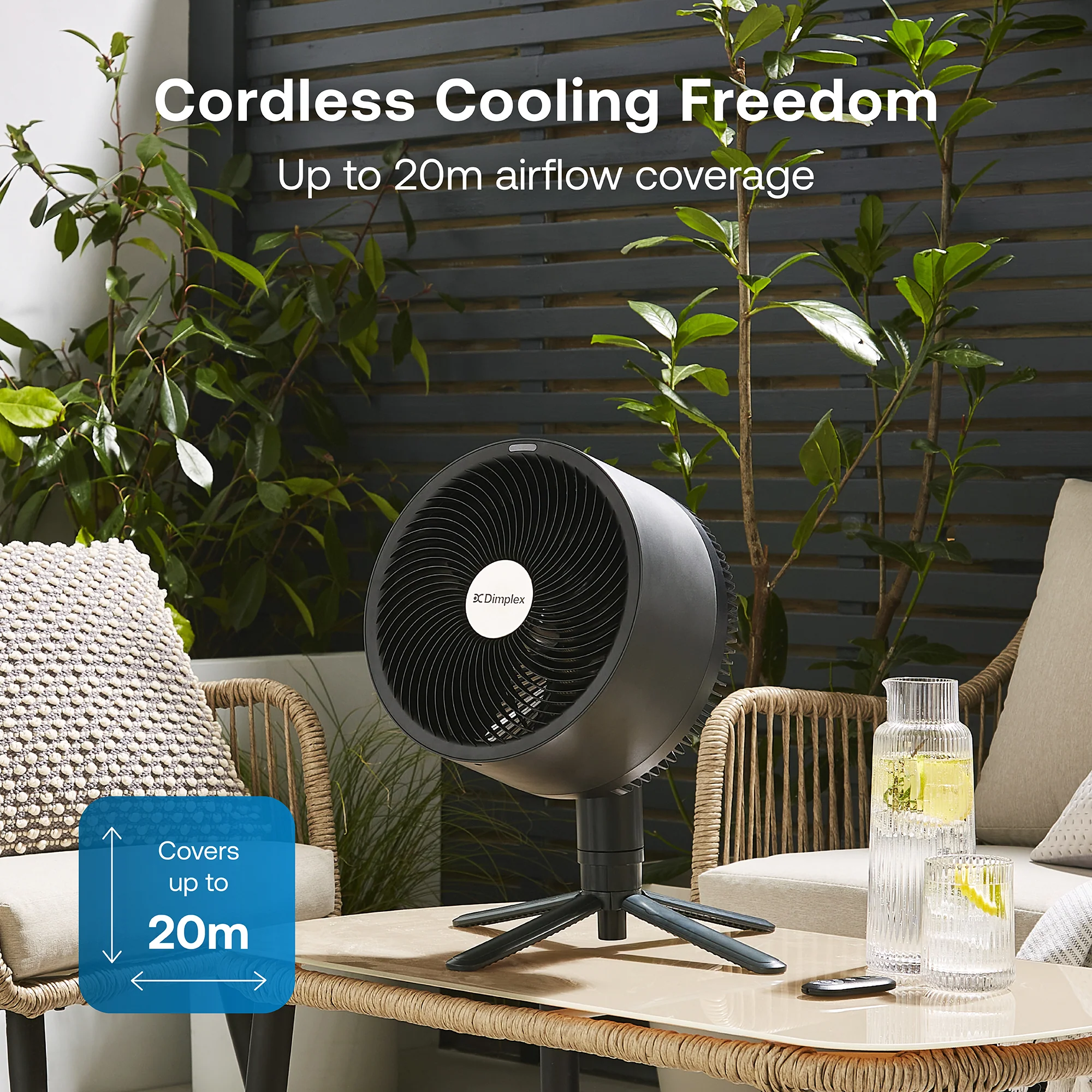 Dimplex DuoCool Smart Cordless 2-in-1 Fan
