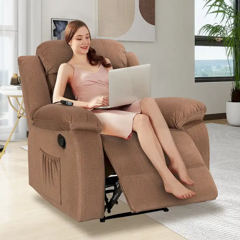 Soft Recliner Chair with Massage and Heat Function