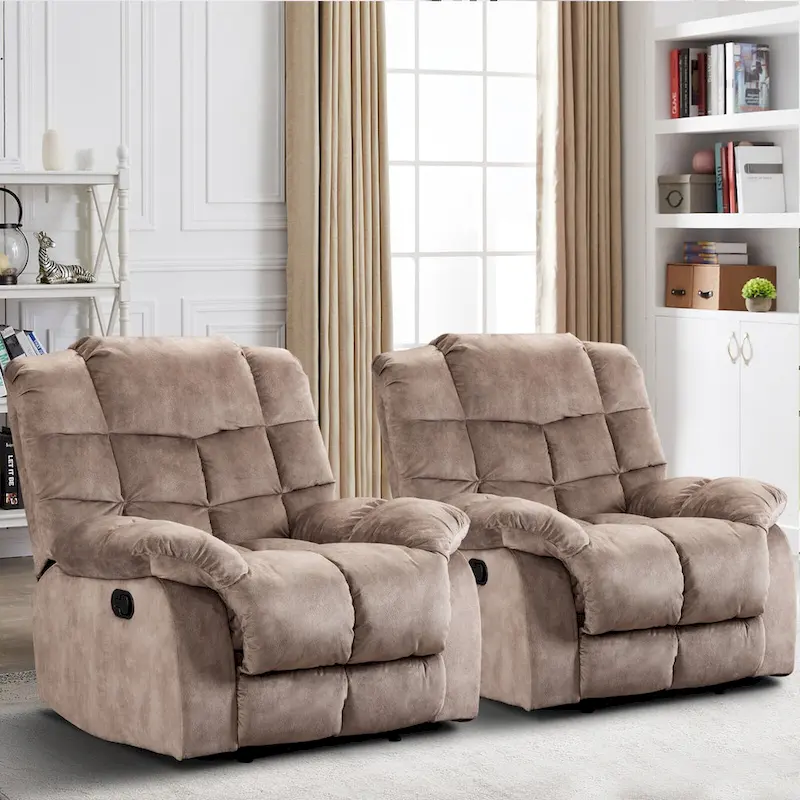 Manual Ergonomic Overstuffed Recliner Chair