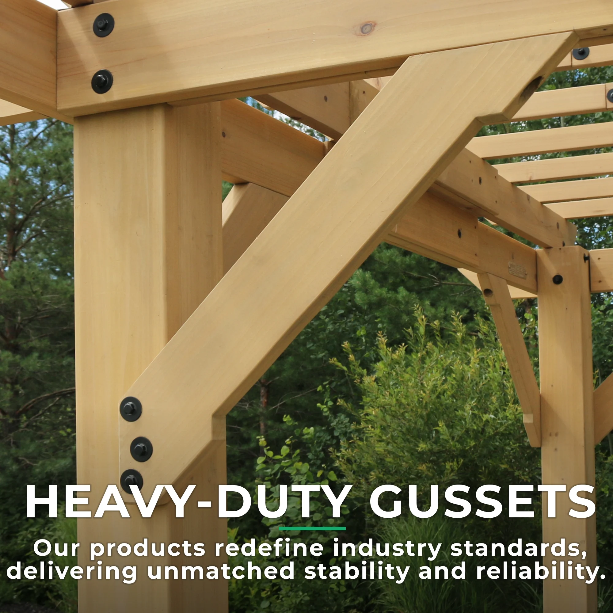 Yardistry Meridian 10' x 22' x 8' Natural Cedar Pergola, Multilevel Design