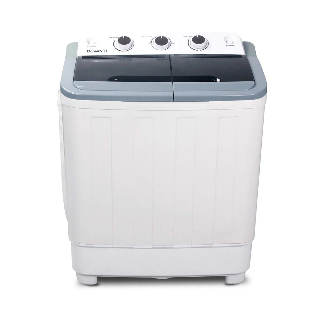 Devanti 5KG Twin Tub Portable Washing Machine White