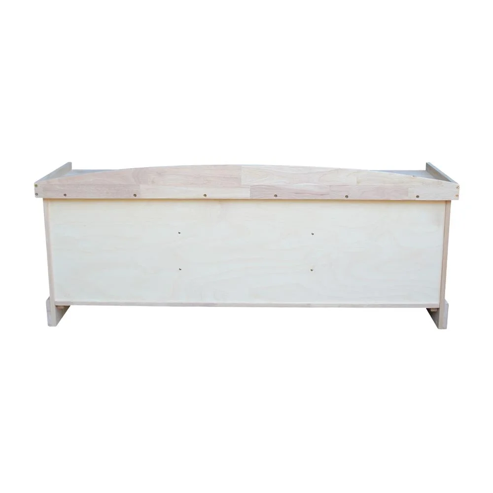 Double X-Back Bench With Arms and Shelf