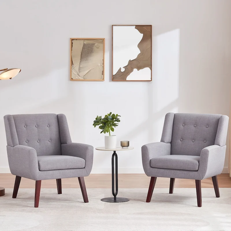 HUIMO Set of 2 Modern Tufted Accent Chair