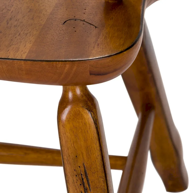 Treasures Rustic Oak Bow-back Armchair