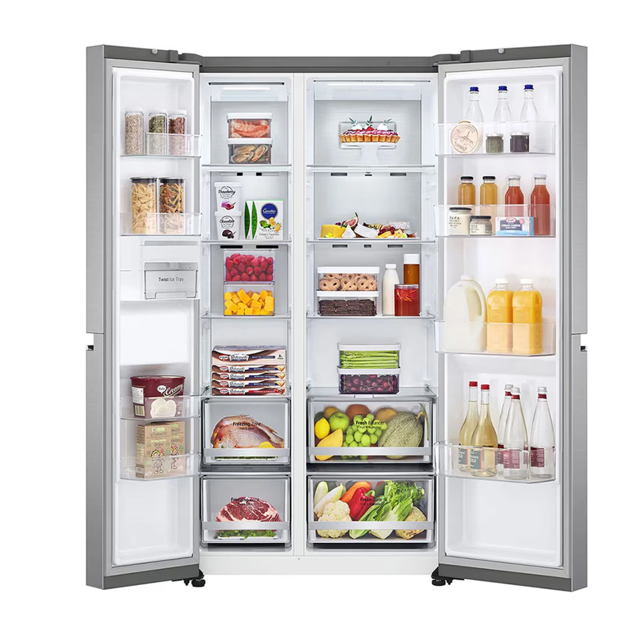 24.5 Cu. Ft. Side-by-Side Refrigerator Inverter with Convenient Interior
