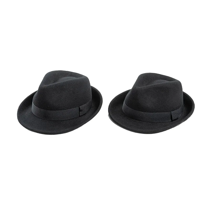 Amstrong Small Brim Black Wool Trilby Hat