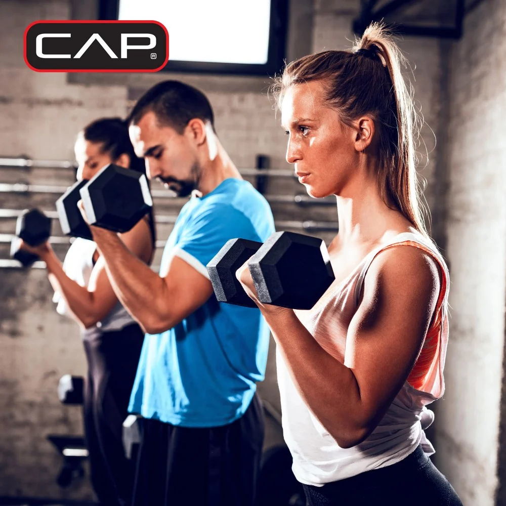 (2 pack) CAP Barbell, 35lb Coated Hex Dumbbell, Single