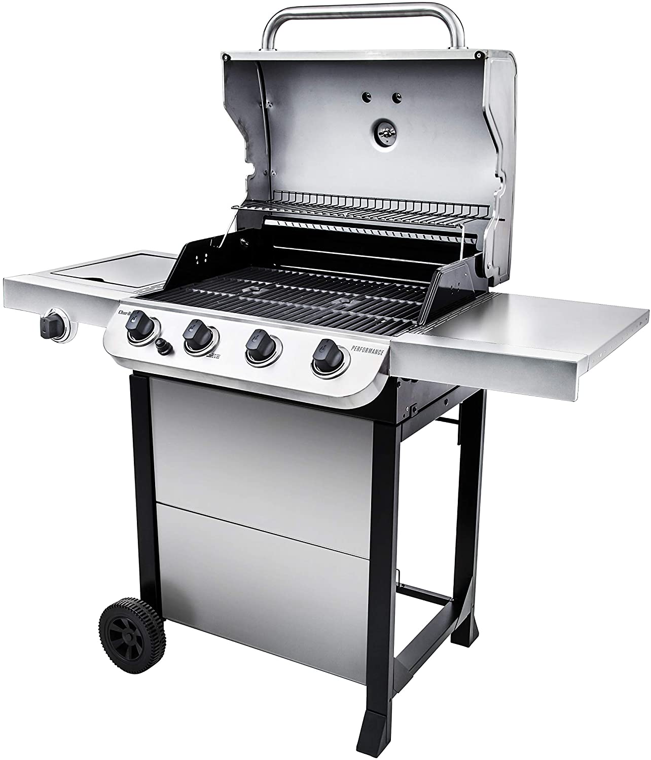 4-Burner Cart-Style Liquid Propane Gas Grill - Stainless Steel