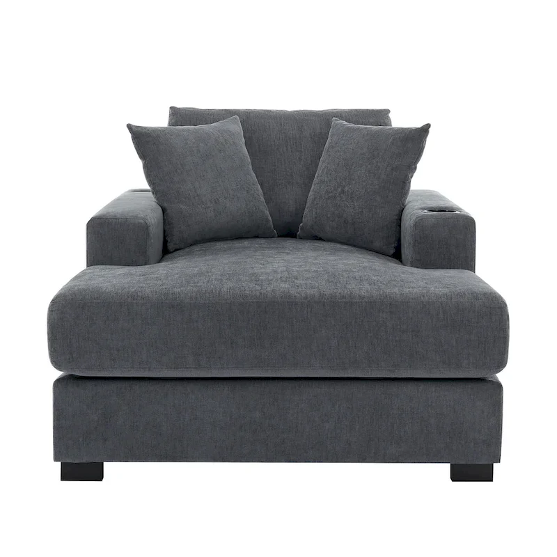 Three sizes Oversized Chaise Lounger with Pillows
