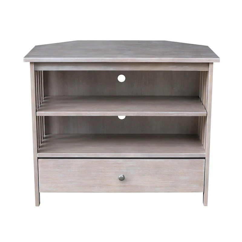 Solid Hardwood Mission Corner TV Stand