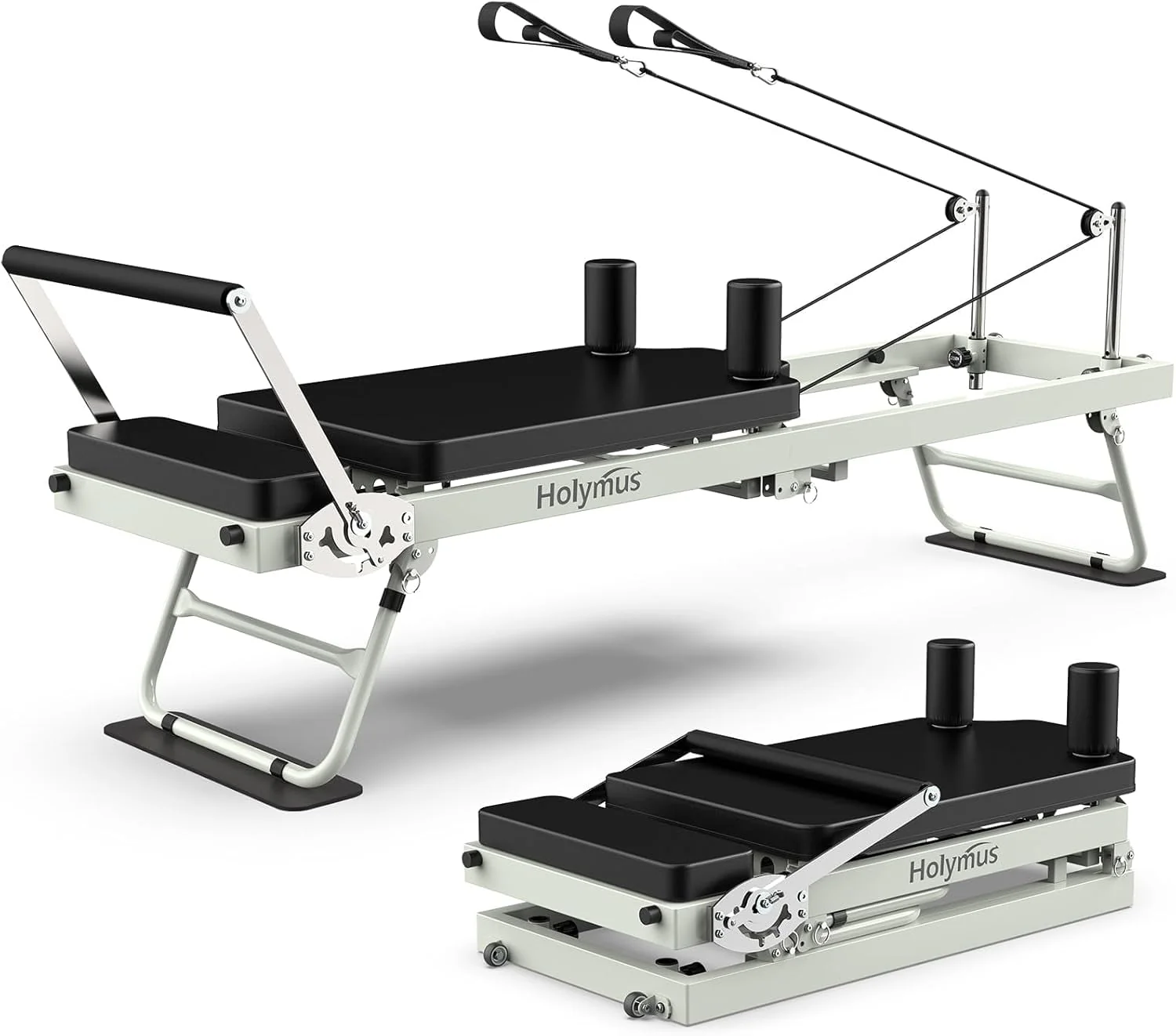 Pro 75" Pilates Reformer Machine Foldable Pilates Machine Equipment Up to 400LBS Pilates Equipment for Home Workout