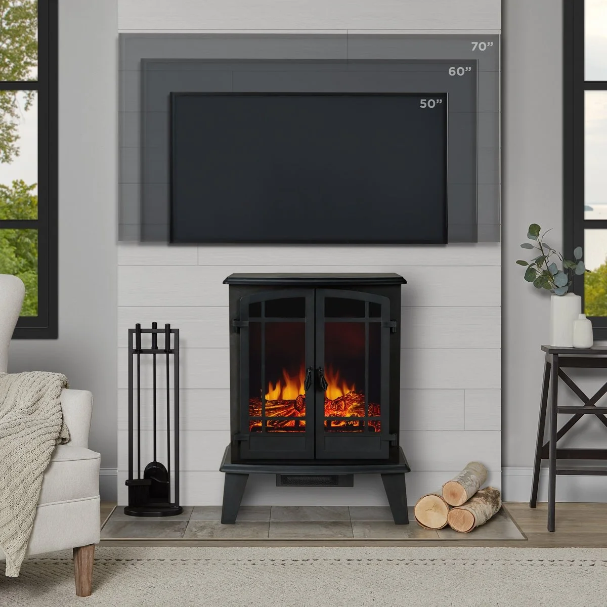 Real Flame Foster 25″ Electric Fireplaces.