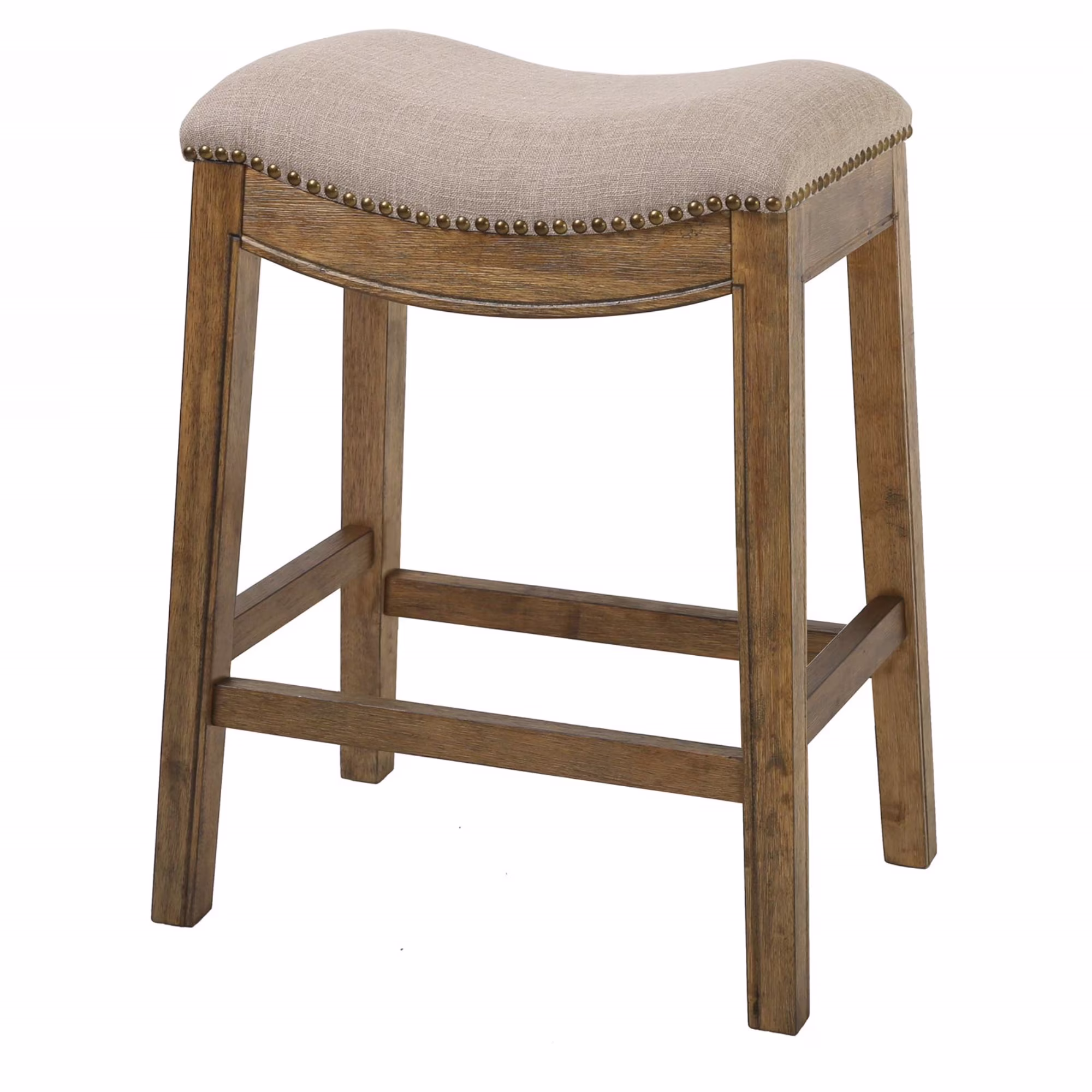 New Ridge Home Goods 26" Saddle Wood Counter Height Stool Weathered Natural