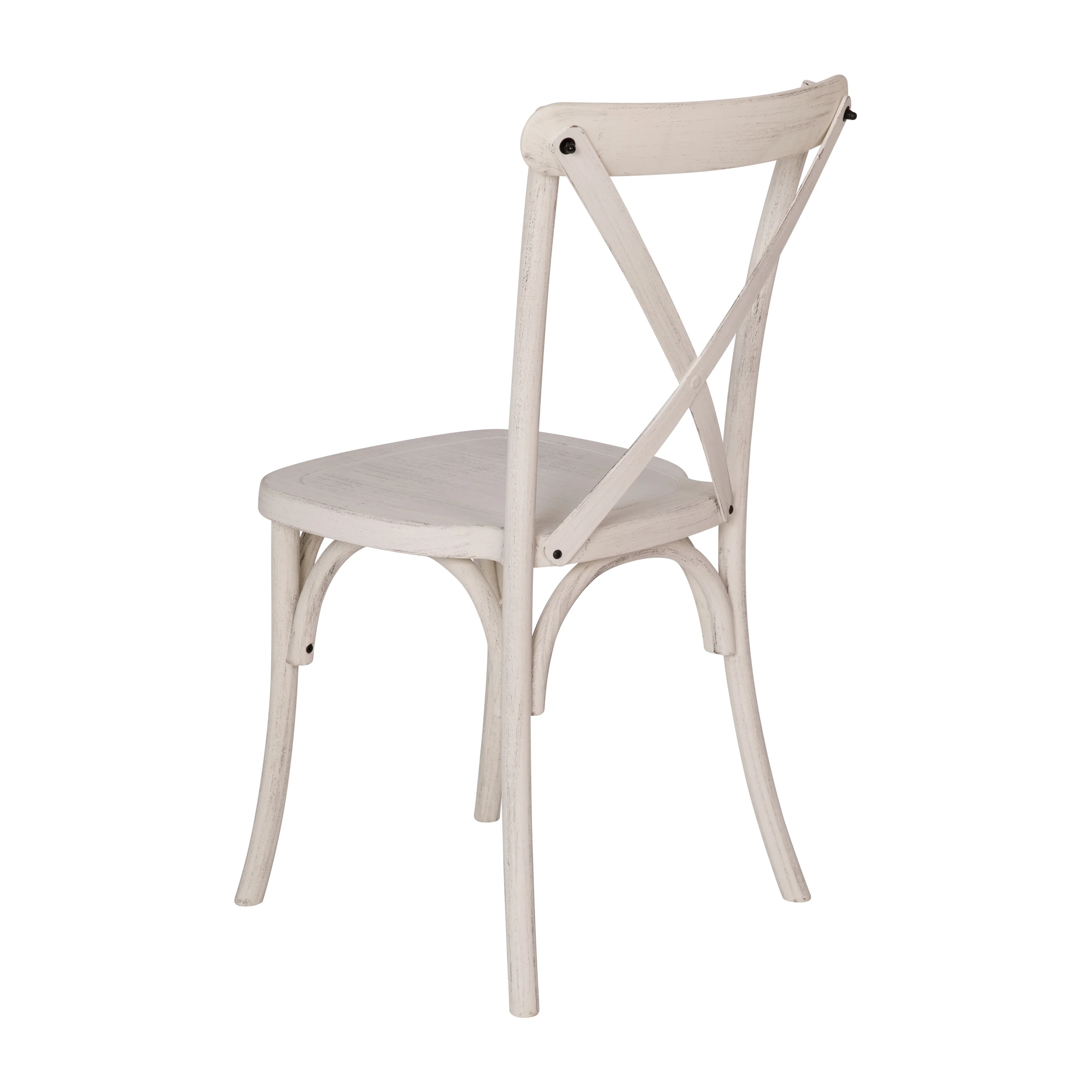 Emma + Oliver 2-pack Black Resin X-Back Chair
