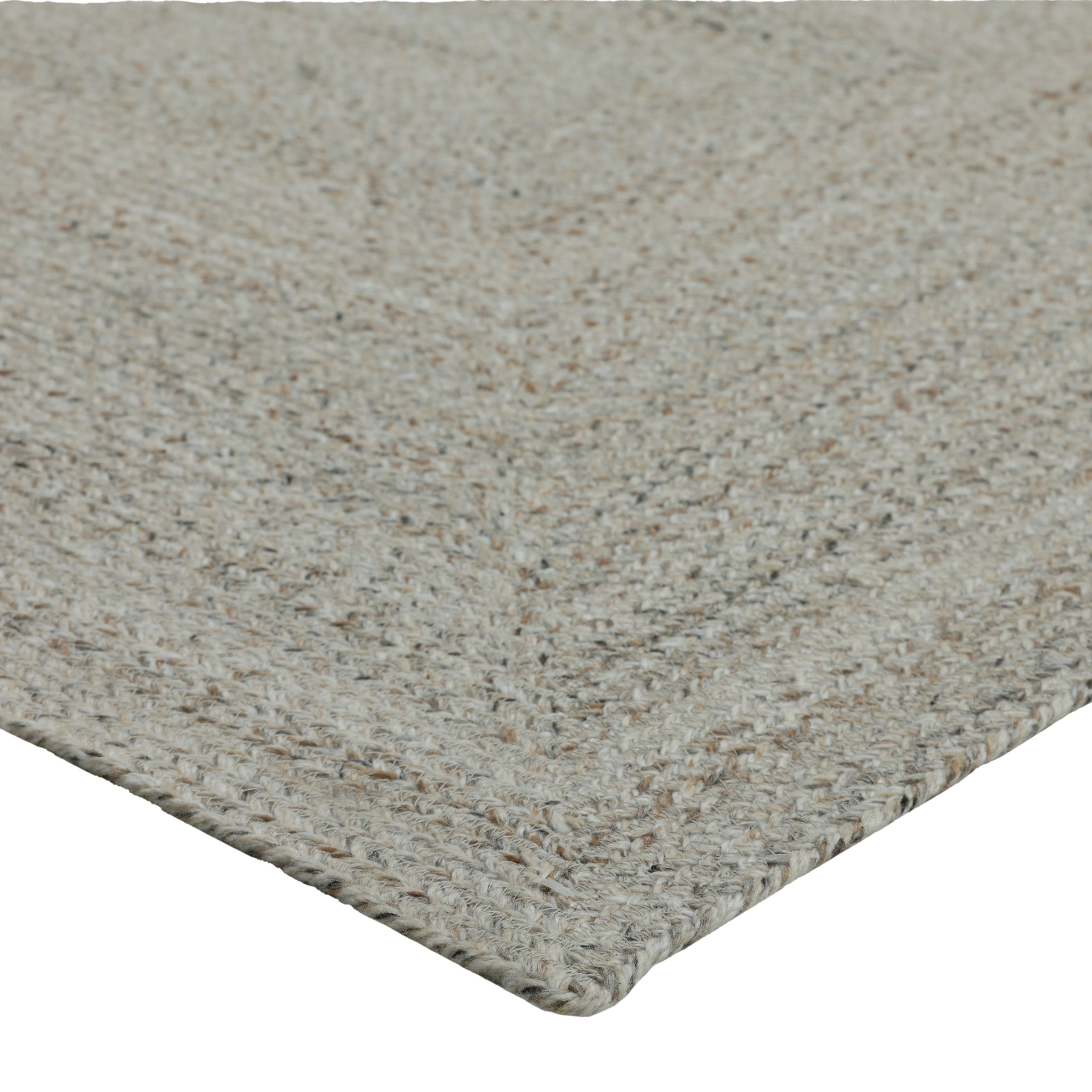Obeetee Layla Braided Area Rug, Tan, 5' x 7'6'