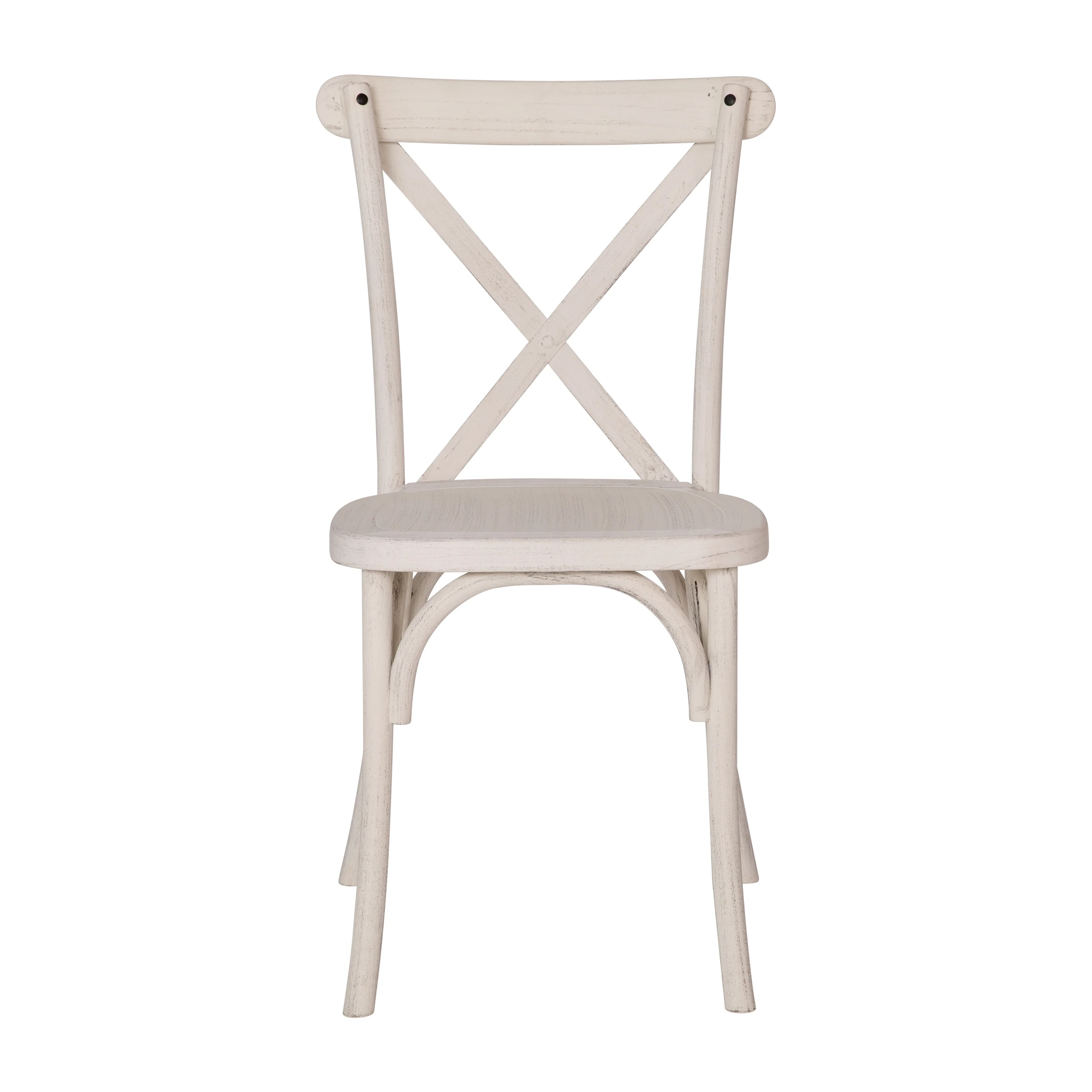 Emma + Oliver 2-pack Black Resin X-Back Chair