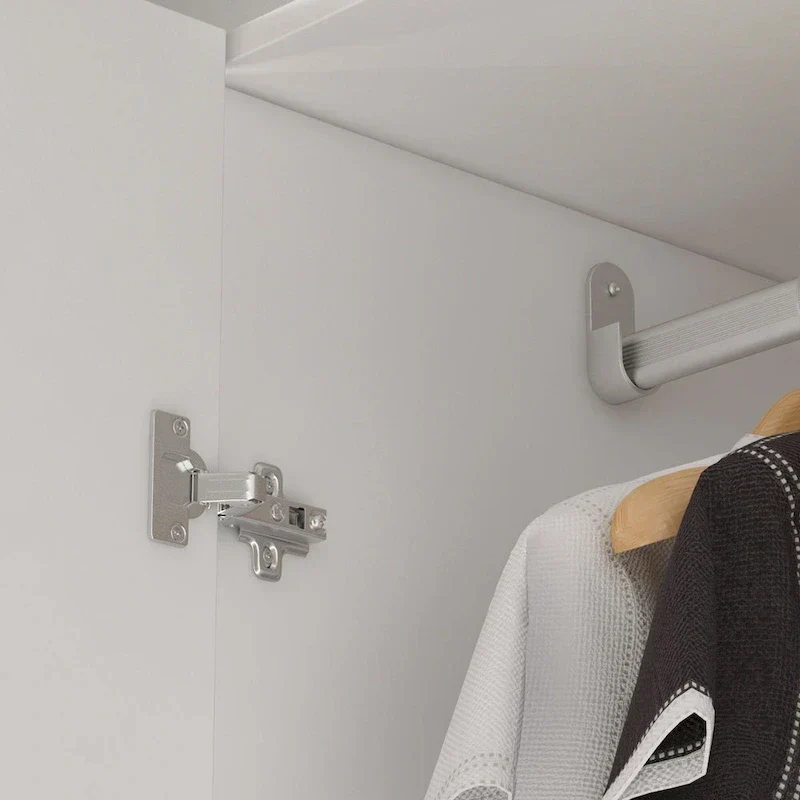 Modern Freestanding Solid Wood Wardrobe Closet With Storage Shelves