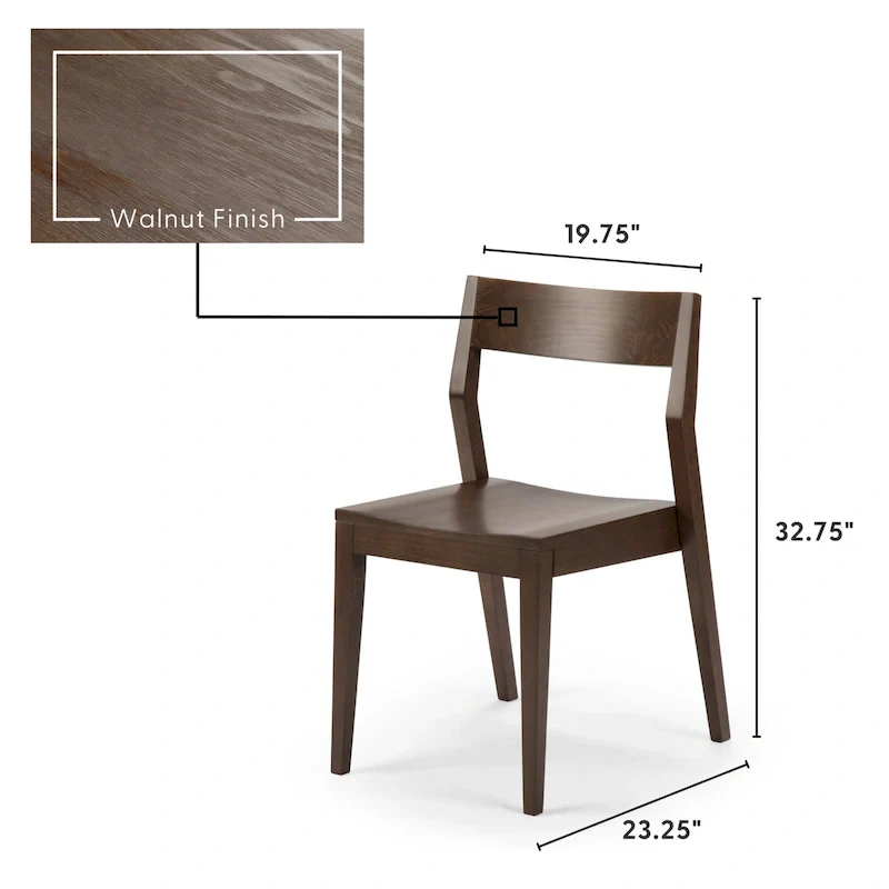 Plank and Beam Modern Solid Wood Dining Chair