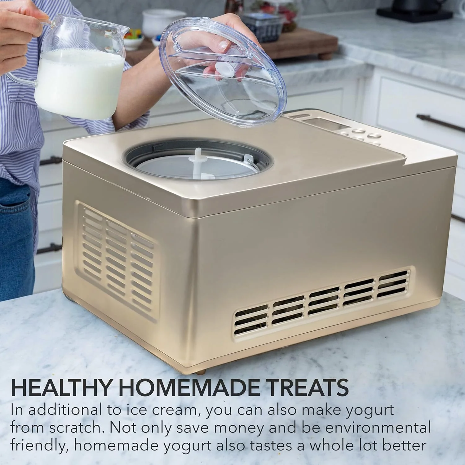 Whynter ICR-300SS 0.5-Quart Stainless Steel Rolled Ice Cream Maker With Compressor