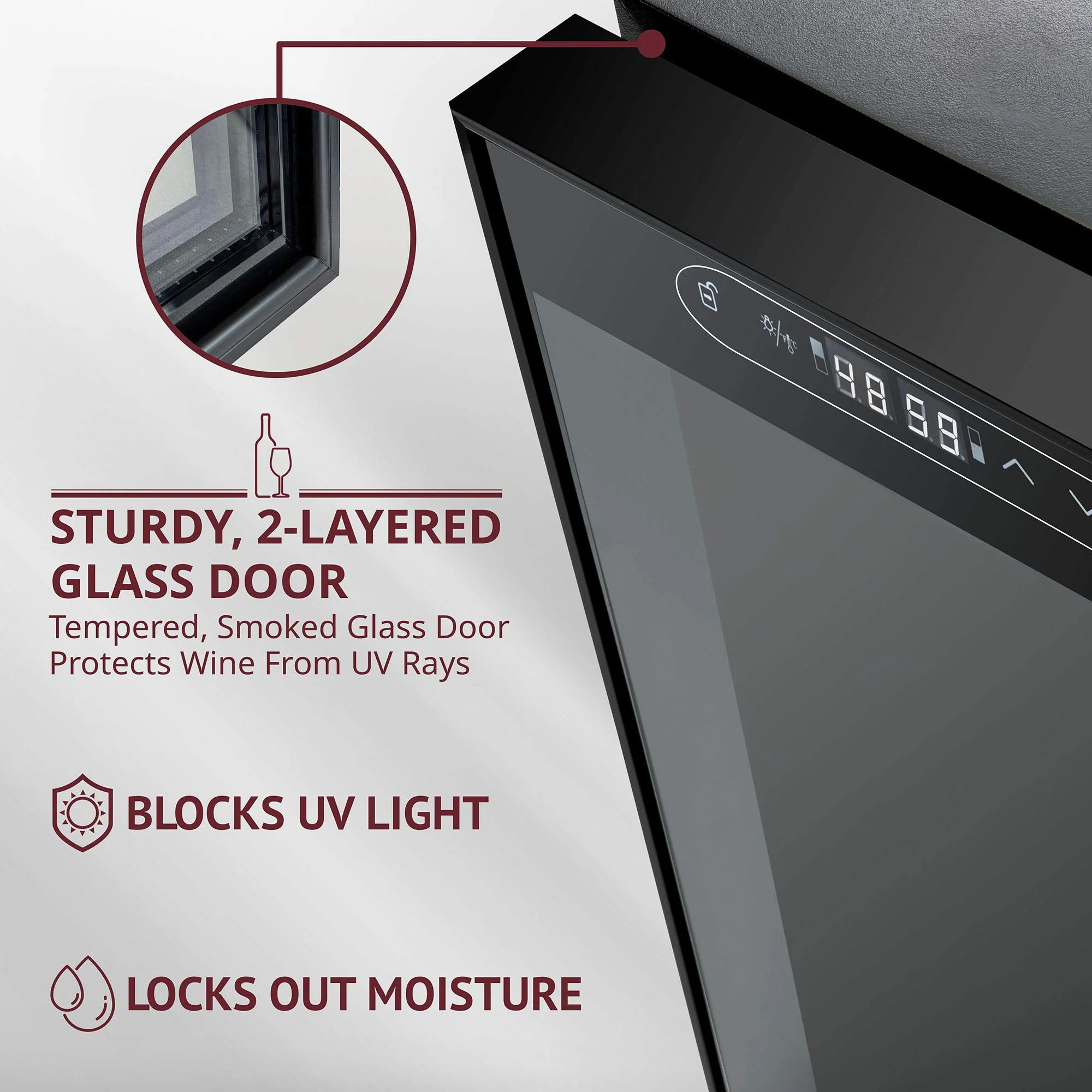 SCHMECKE 33 Bottle Dual Zone Wine Cooler Refrigerator