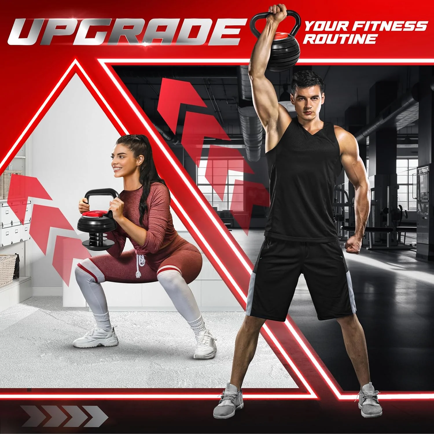 Yes4All Adjustable Kettlebell, Kettle Grip, Kettlebell Handle, Convert to Kettlebells Weight Set