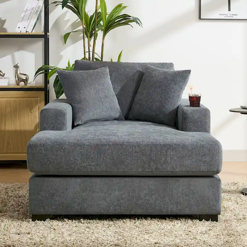 Three sizes Oversized Chaise Lounger with Pillows