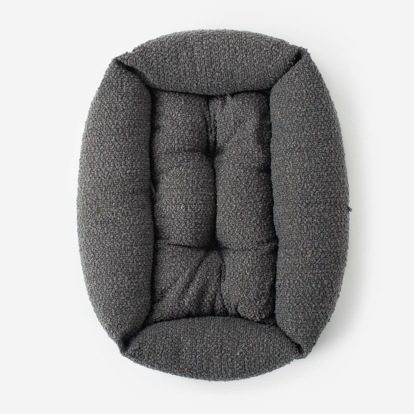 Cozy & Calming Puppy Cage Bed In Granite Bouclé
