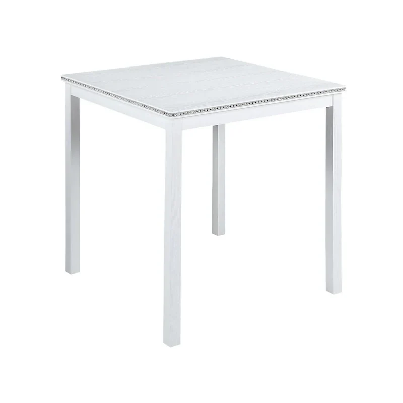 Modern 5-Piece Dining Set with Square Counter Height Table & 4 Upholstered Chairs