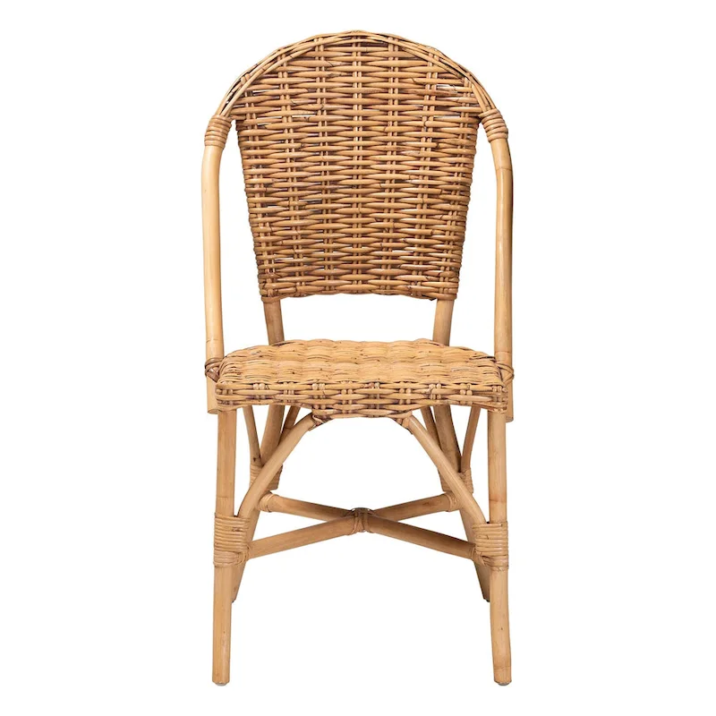 Neola Modern Bohemian Natural Rattan Dining Chair