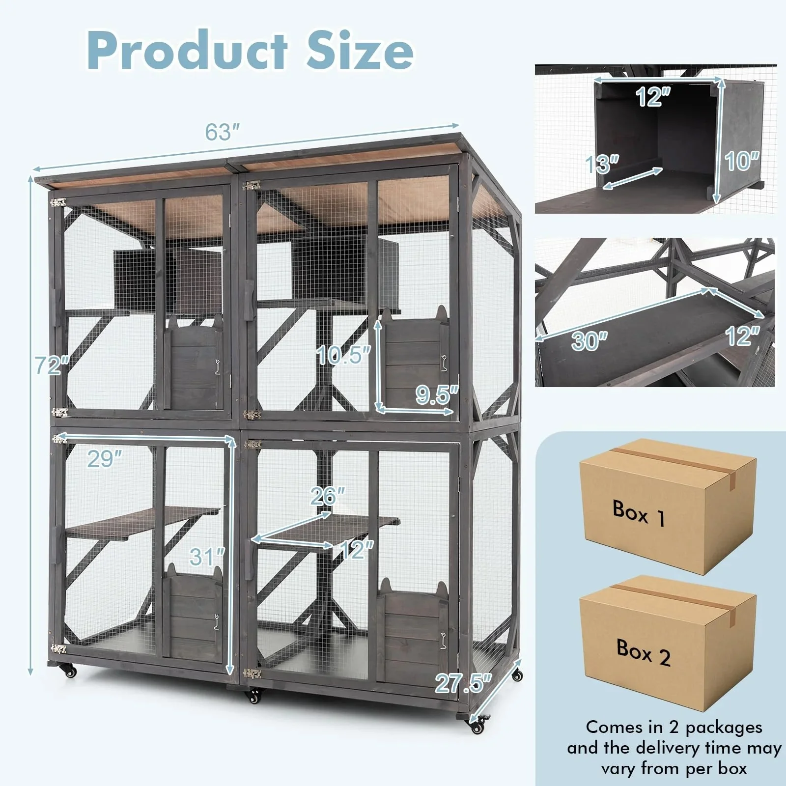 Catio Outdoor Cat Enclosure Large - moniquejewelry