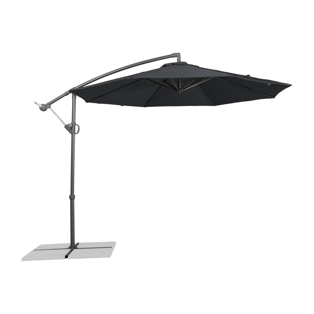LIVARNO home Ampelschirm, 3 m, mit Handkurbel, anthrazit - B-Ware sehr gut