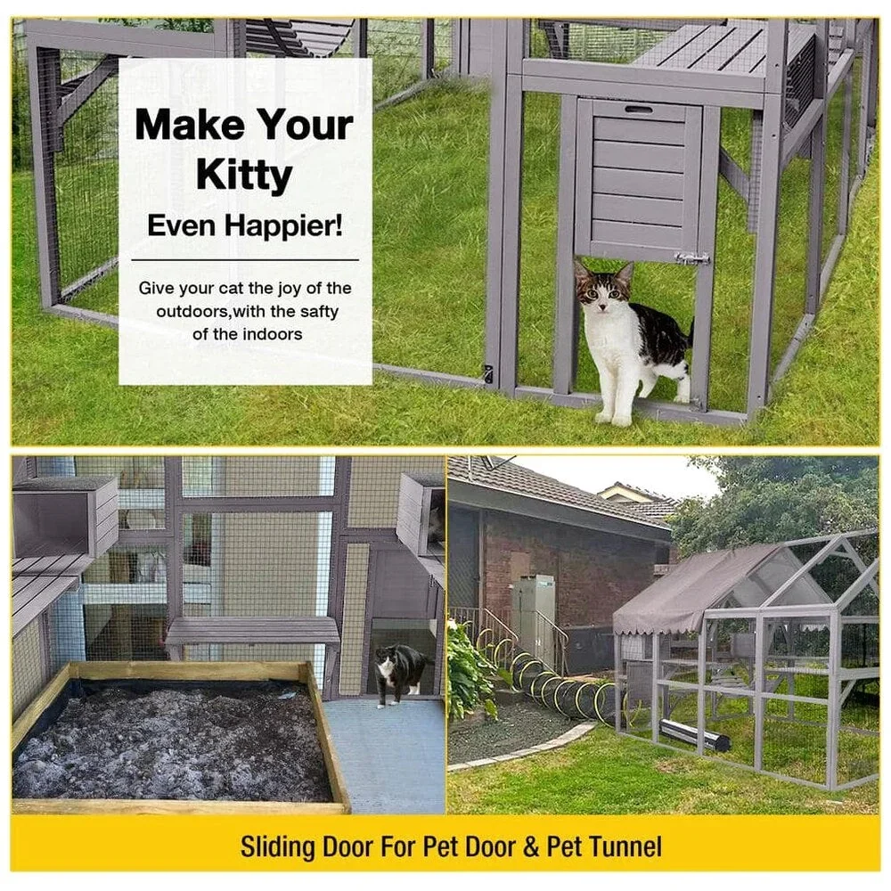 aivituvin Outdoor Cat Run : Large Cat Enclosure