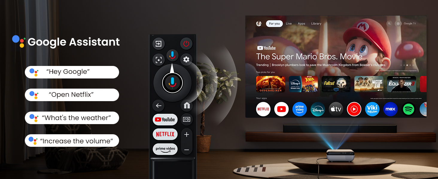 HAPPRUN Google TV Projector