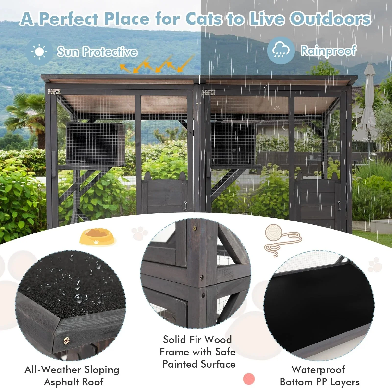 Catio Outdoor Cat Enclosure Large - moniquejewelry