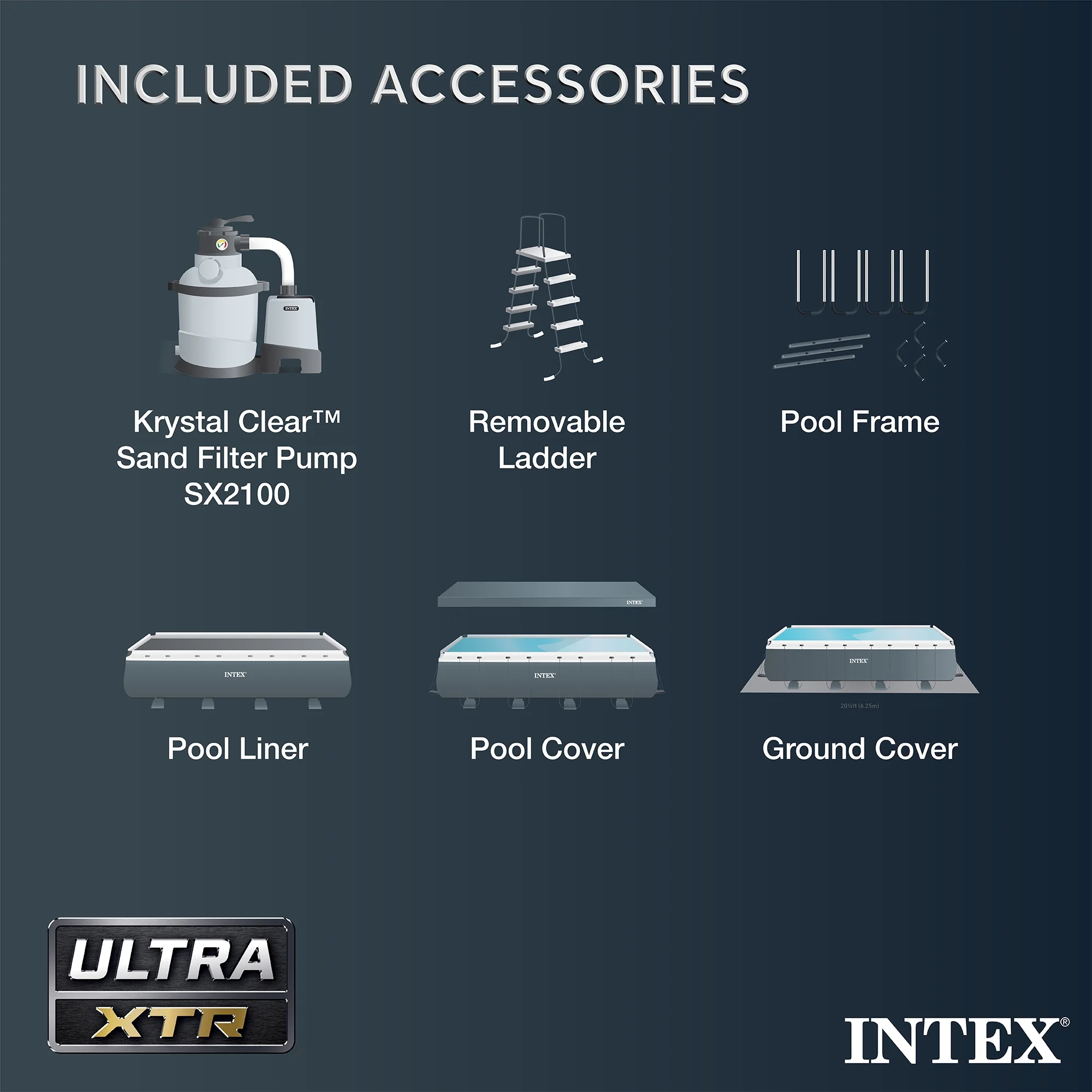 INTEX Ultra XTR 24' x 12' x 52" Above Ground Swimming Pool Set w/ Pump